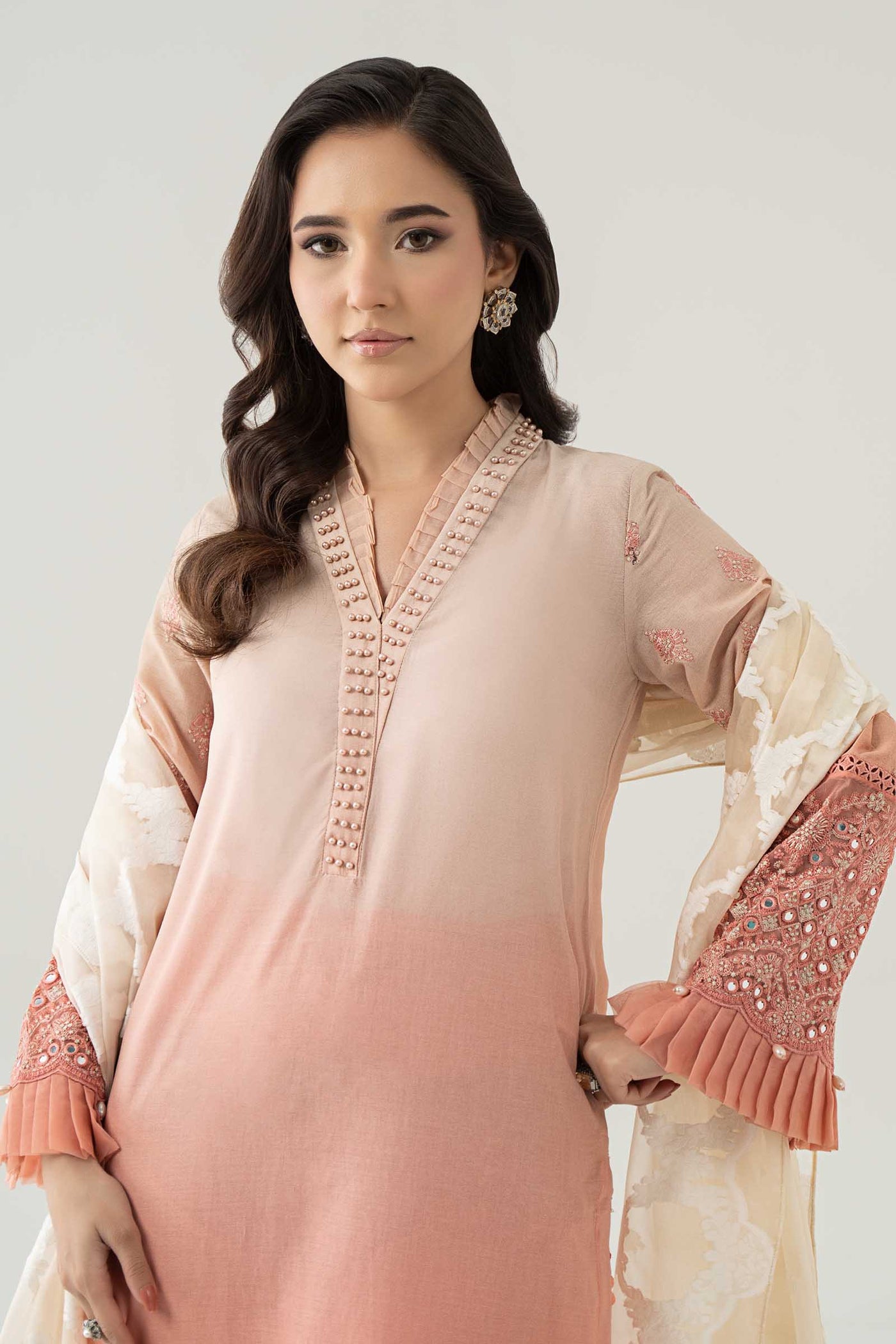 3 PIECE DYED LAWN SUIT | DW-EF23-41