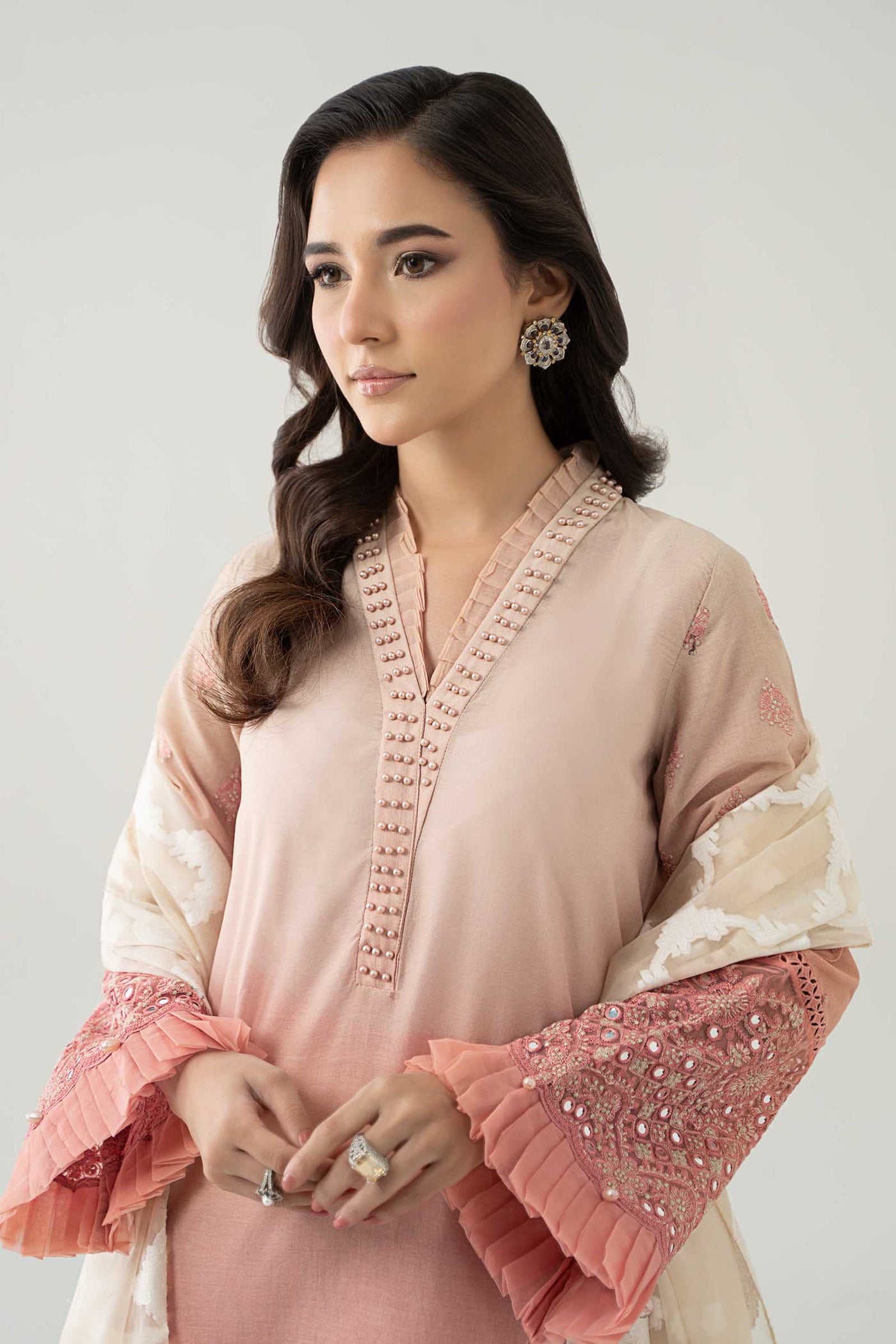 3 PIECE DYED LAWN SUIT | DW-EF23-41