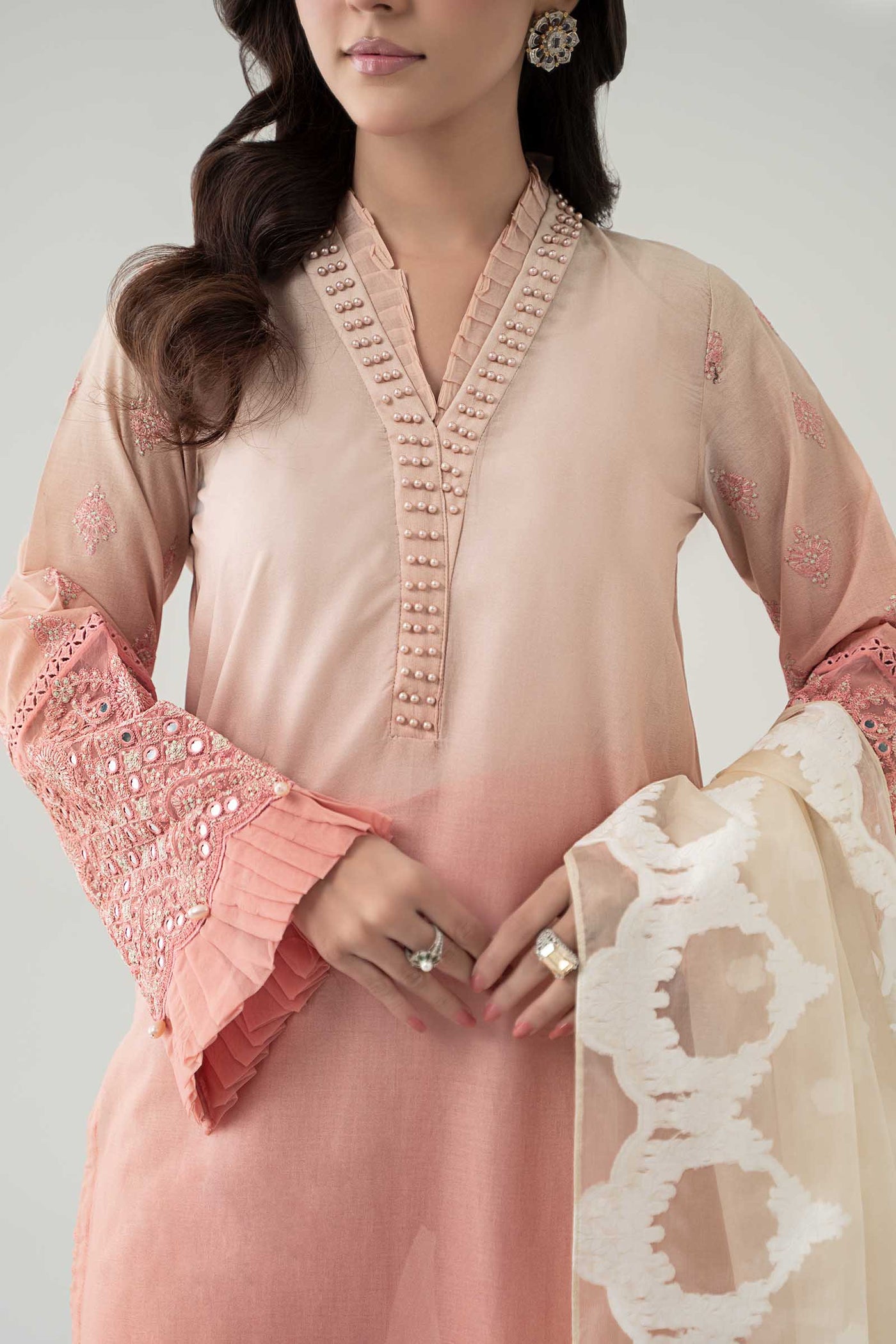 3 PIECE DYED LAWN SUIT | DW-EF23-41