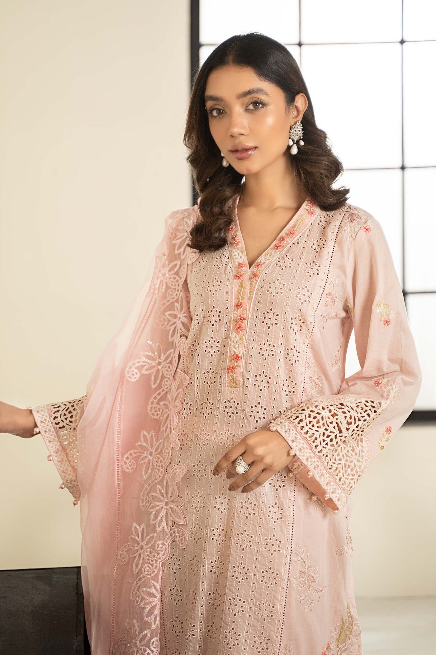 3 Piece Embroidered Lawn Suit | DW-EF24-05