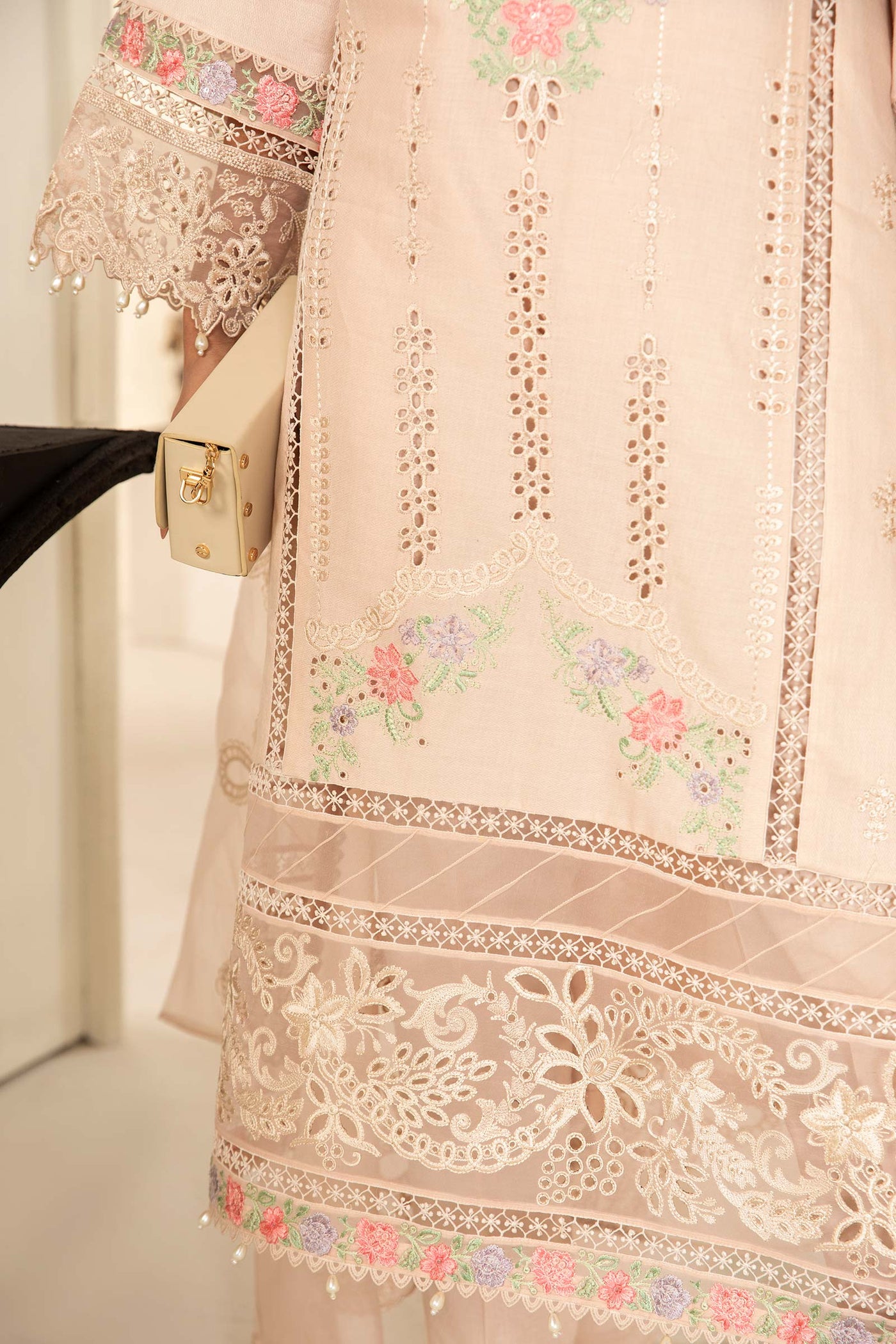 3 Piece Embroidered Dobby Suit