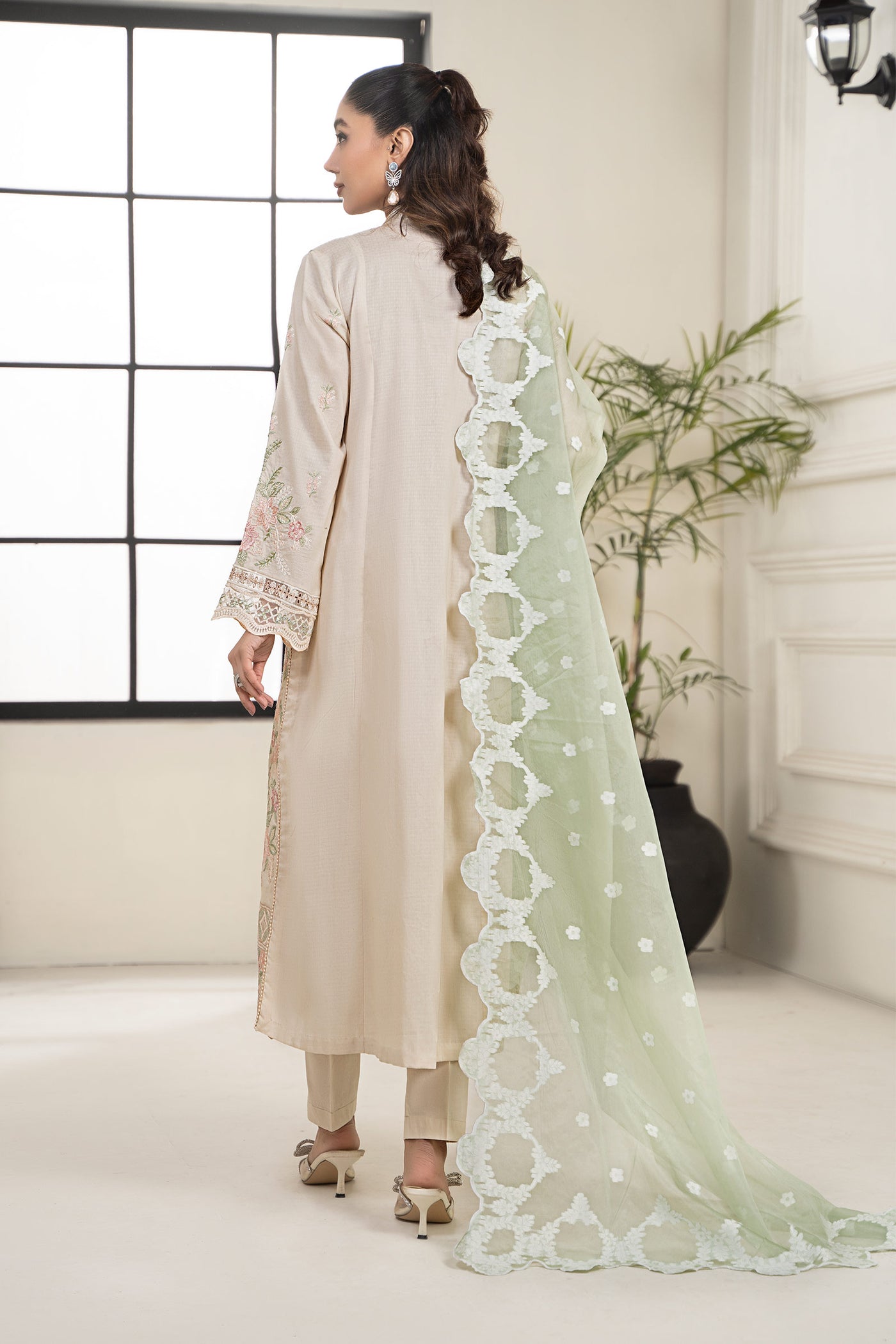 3 Piece Embroidered Lawn Suit | DW-EF24-33