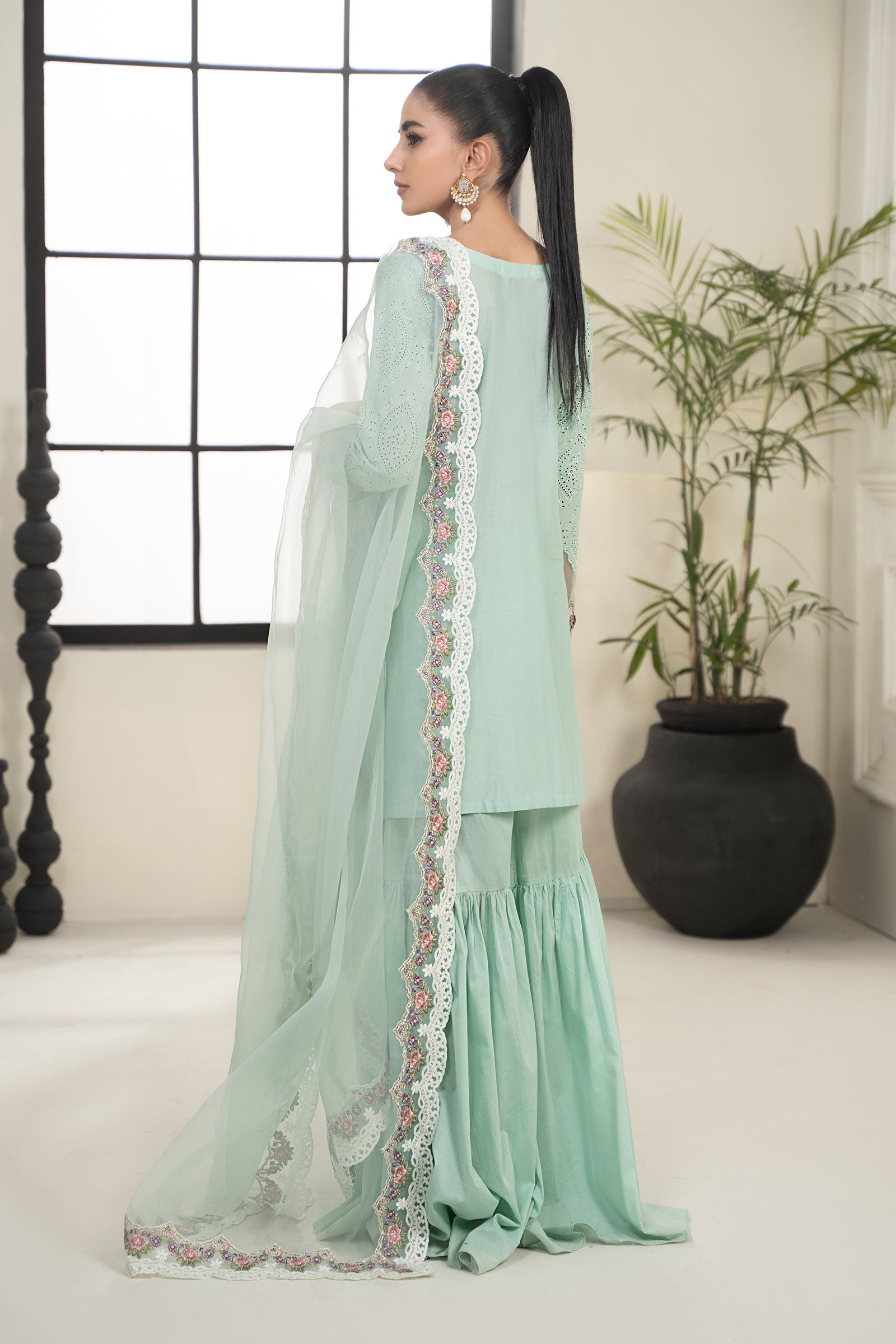 3 Piece Dyed Lawn Suit