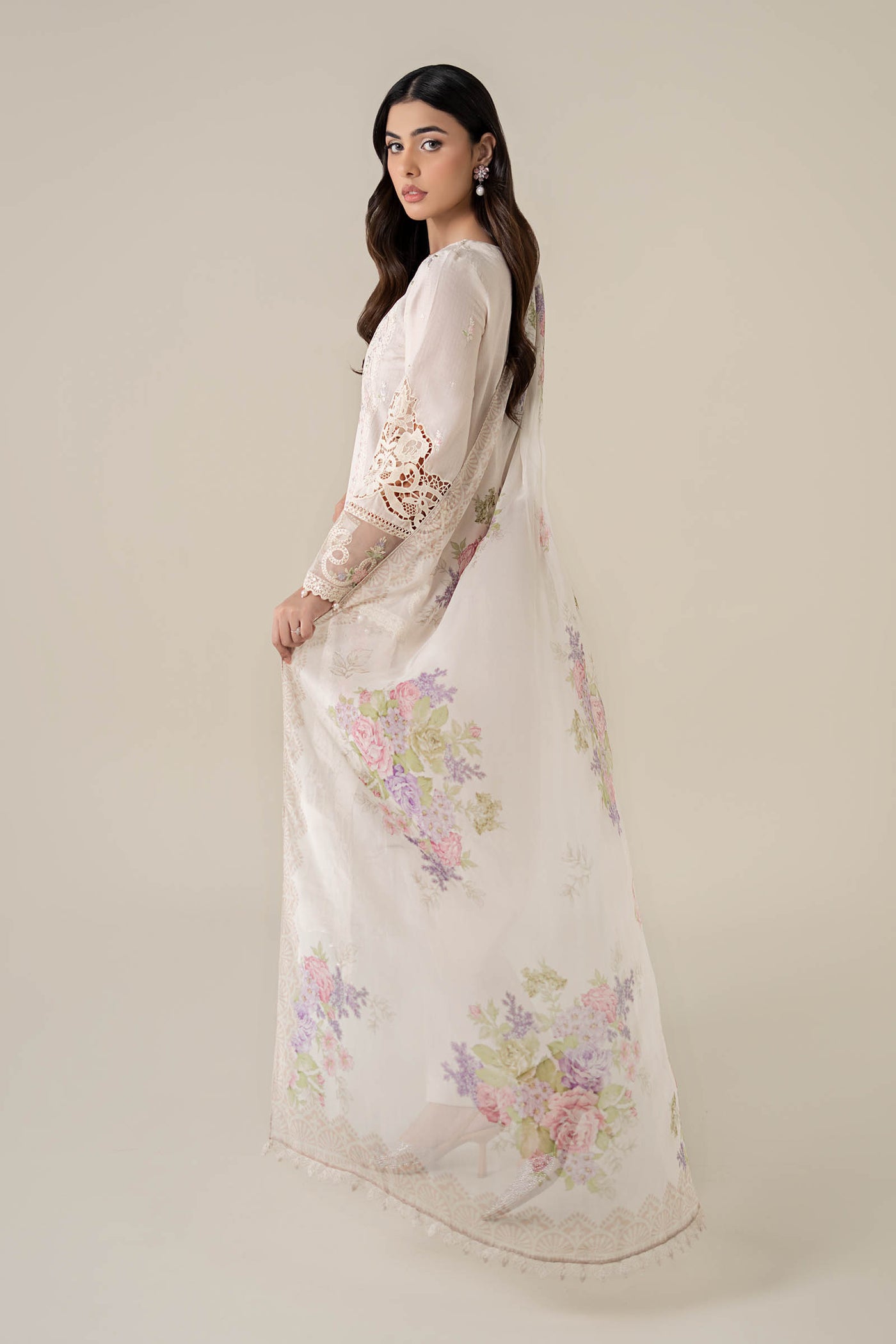 3 Piece Embroidered Dobby Lawn Suit