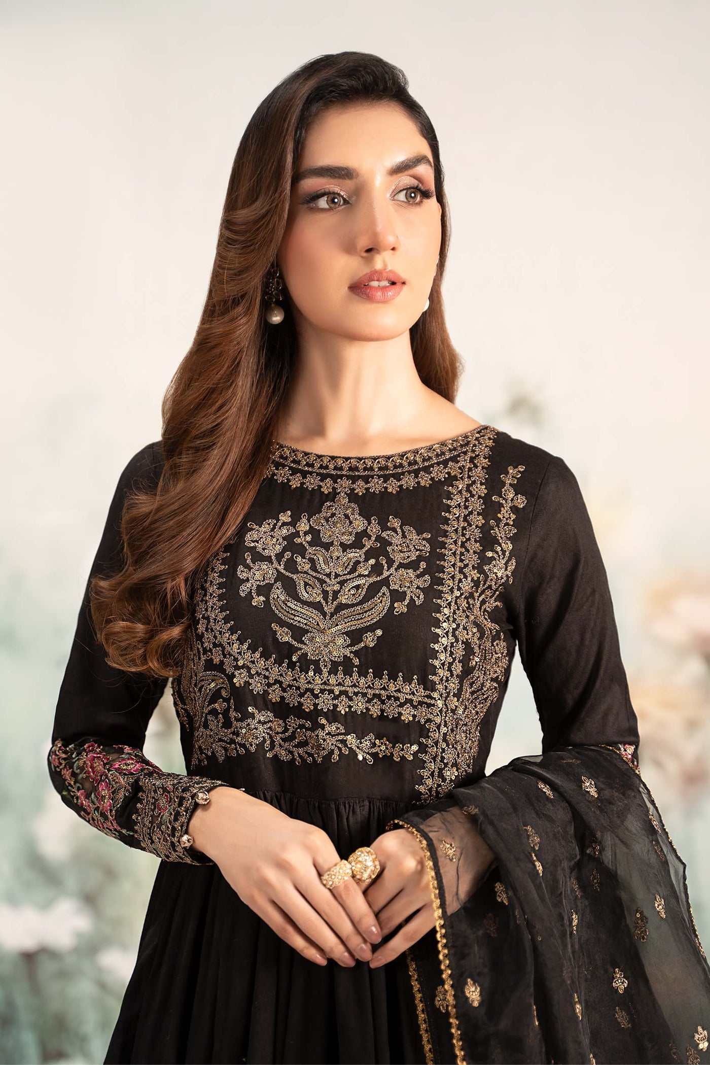 3 Piece Embroidered Self Jacquard Lawn Suit | DW-EF25-43