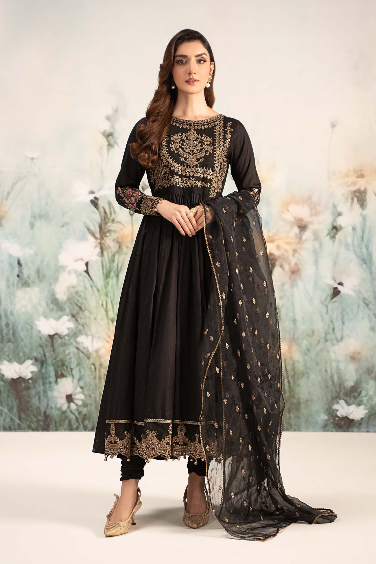 3 Piece Embroidered Self Jacquard Lawn Suit