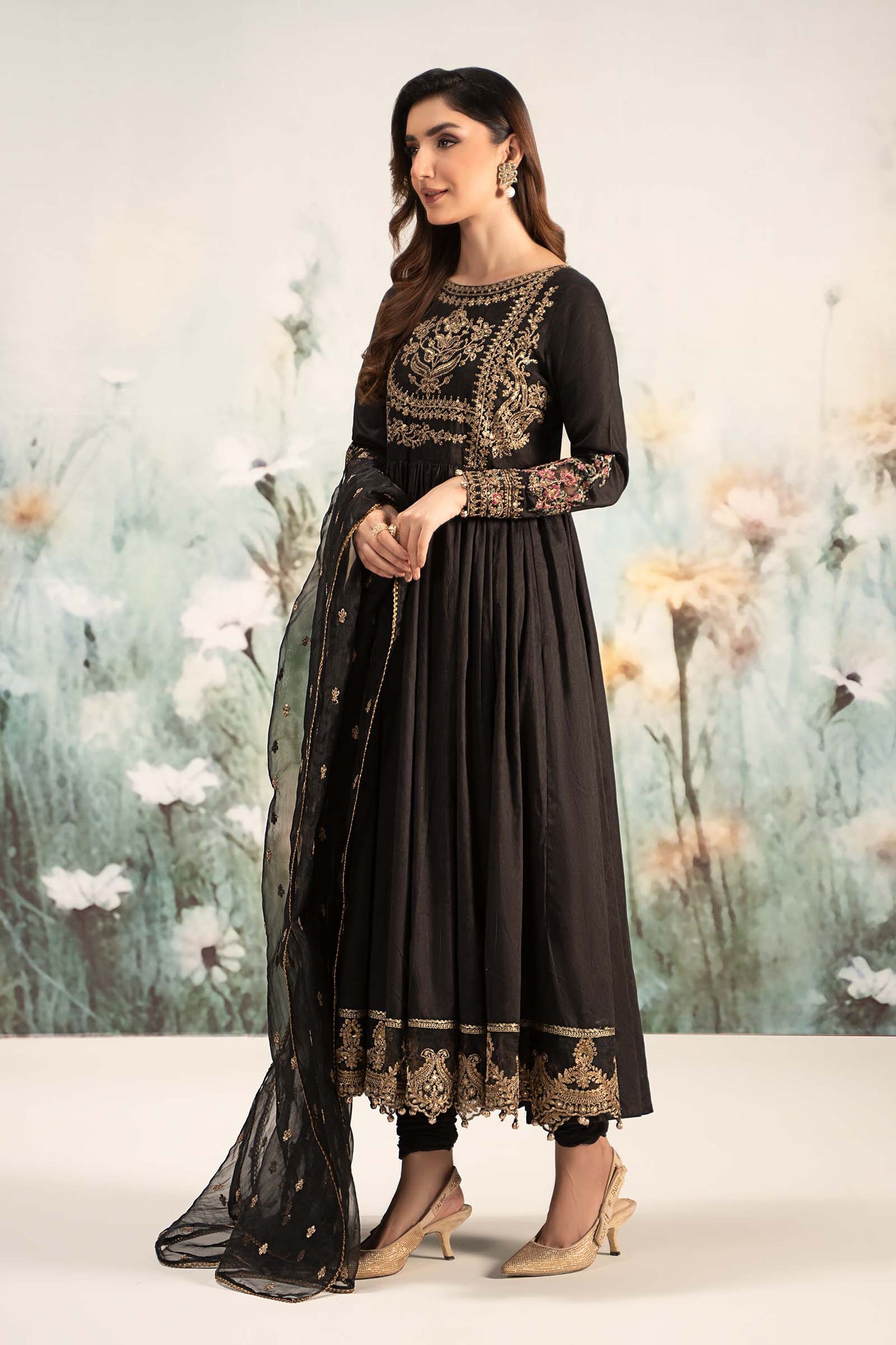 3 Piece Embroidered Self Jacquard Lawn Suit | DW-EF25-43