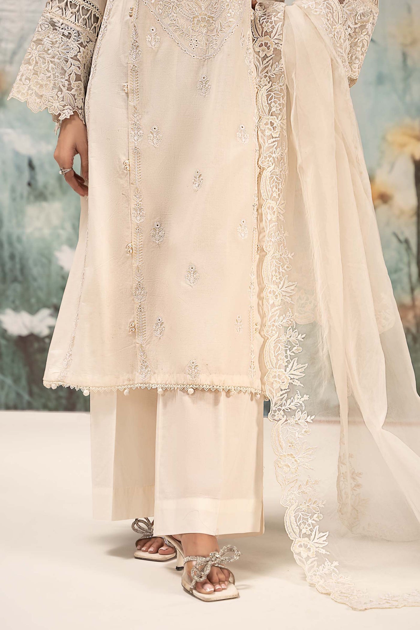 3 Piece Embroidered Lawn Suit | DW-EF25-95