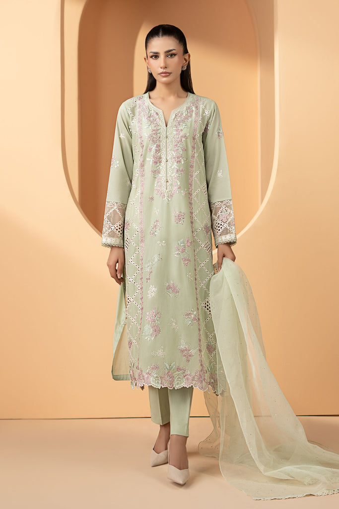Maria B 3 Piece Embroidered Lawn Suit, view 1