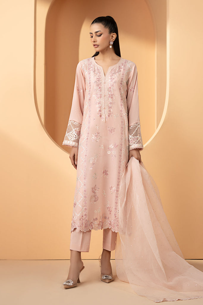 Maria B 3 Piece Embroidered Lawn Suit, view 1