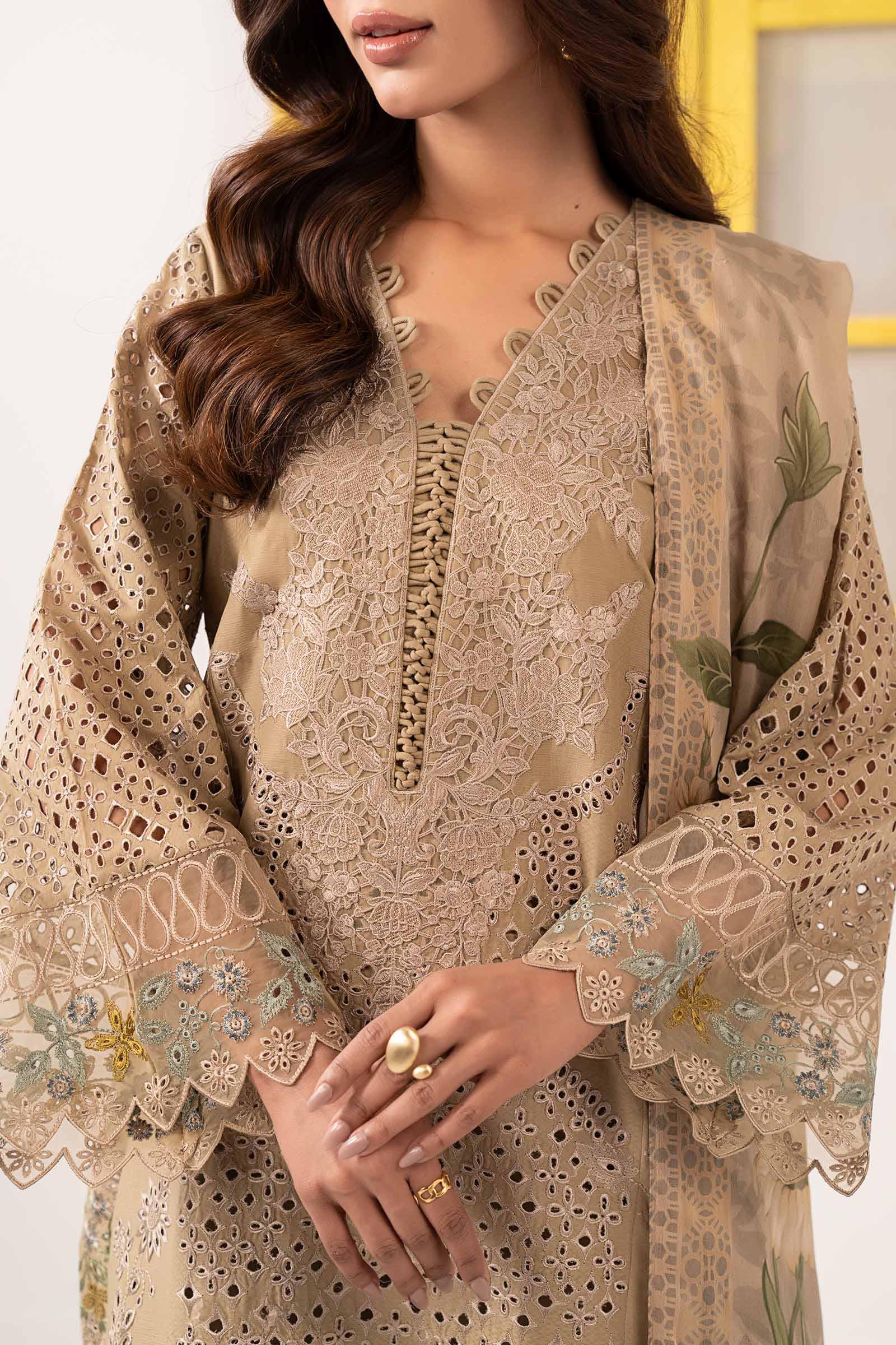 3 Piece Embroidered Dobby Lawn Suit