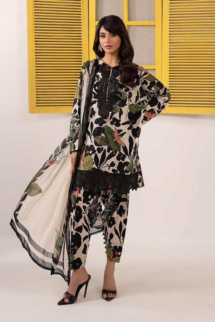 3 Piece Embroidered Lawn Suit All Products DWE2644-ESM-BLK