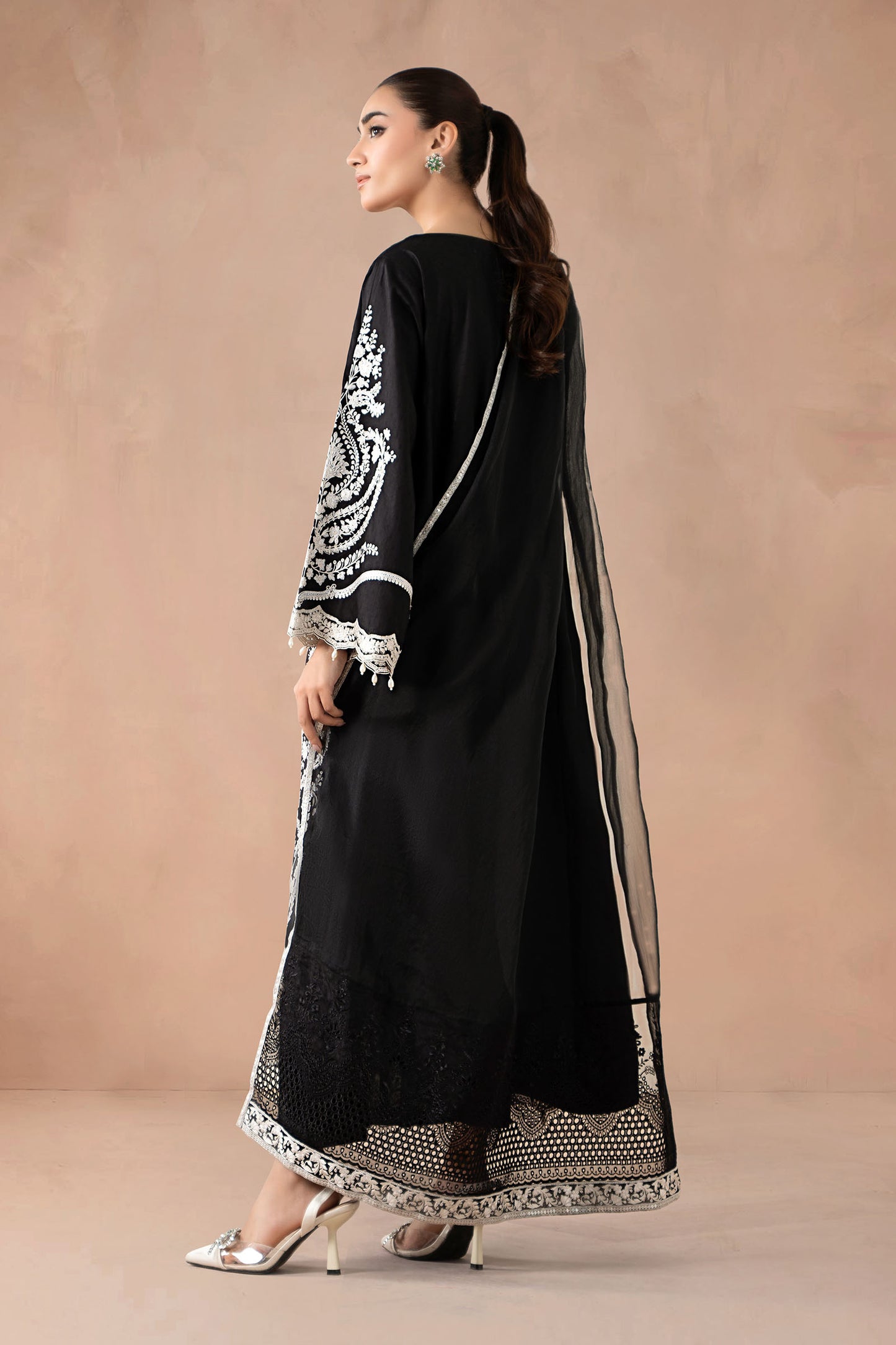 3 Piece Embroidered Self Jacquard Suit