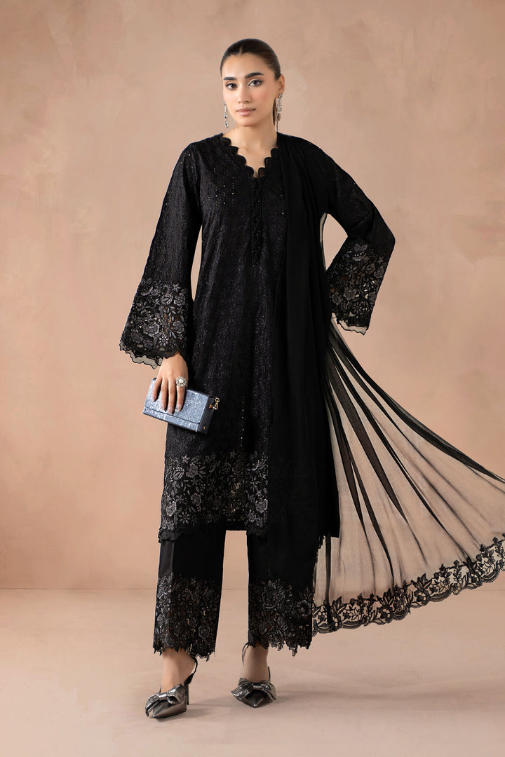 3 Piece Embroidered Lawn Suit | DW-MN25-11 All Products DMN2511-ESM-BLK