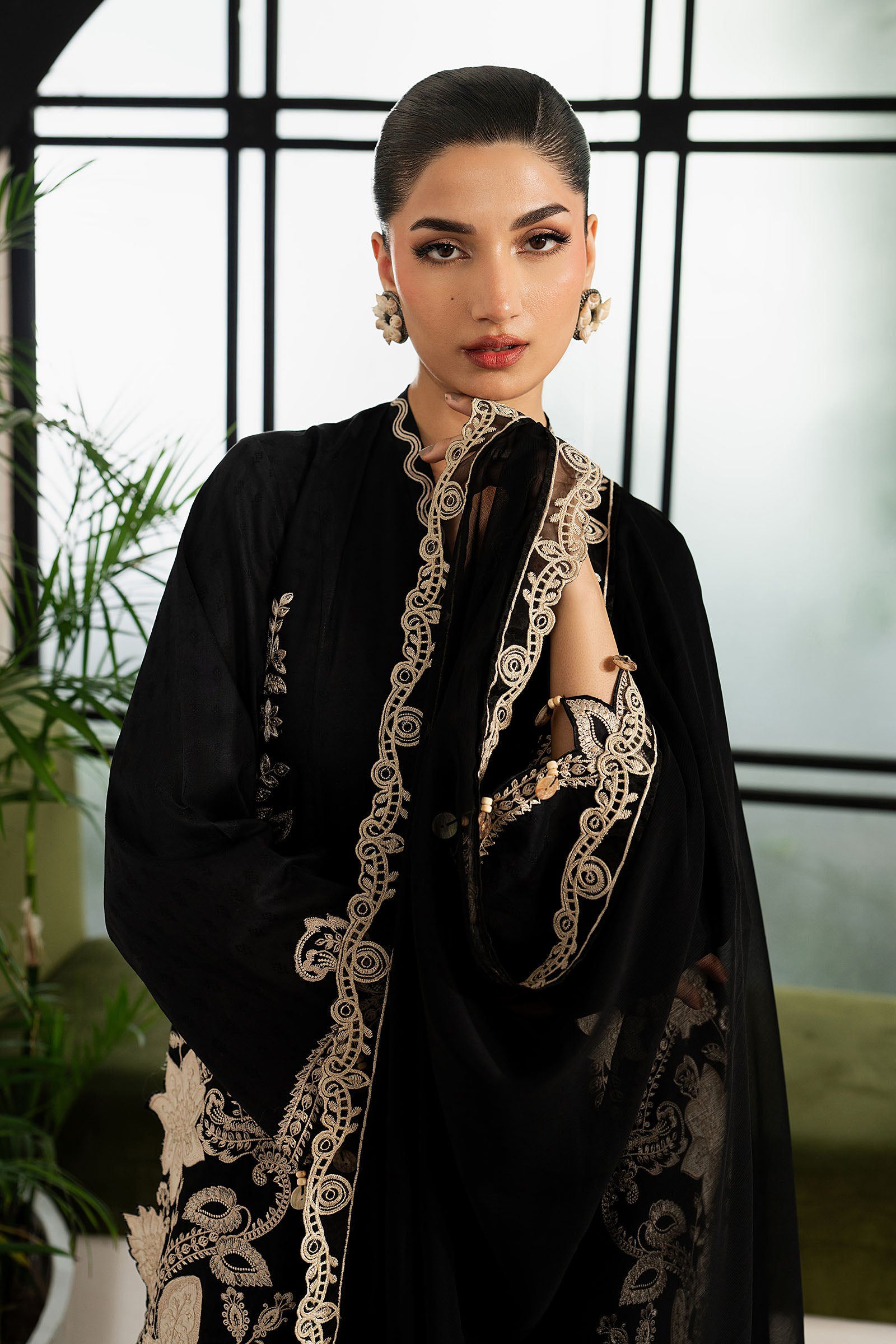 3 Piece Embroidered Dobby Lawn Suit