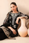 3 Piece Embroidered Cotton Net Suit