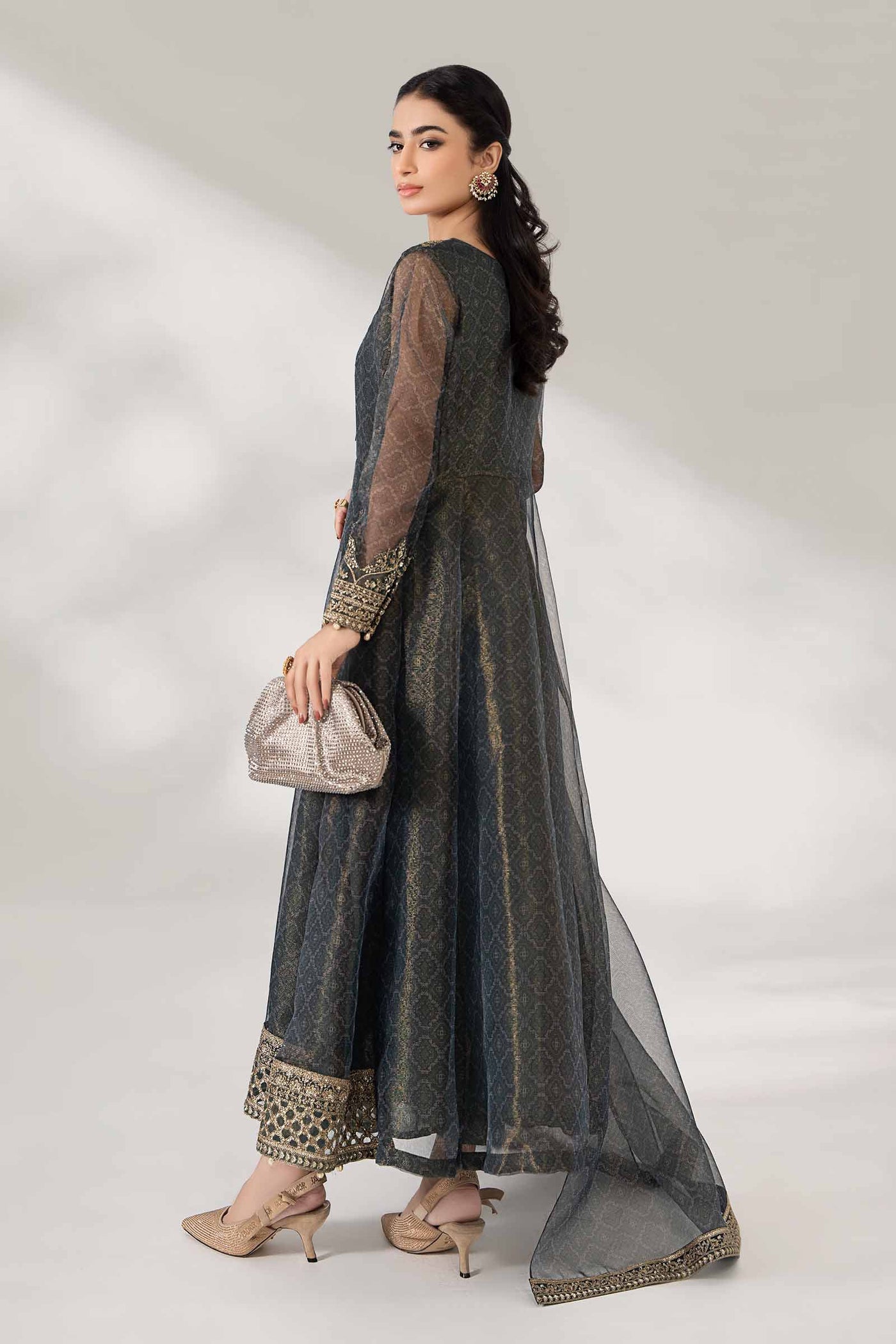 3 Piece Printed Polyester Cotton Suit