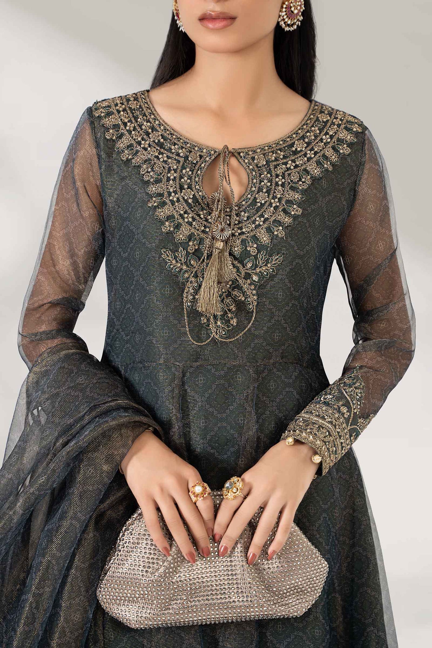 3 Piece Printed Polyester Cotton Suit