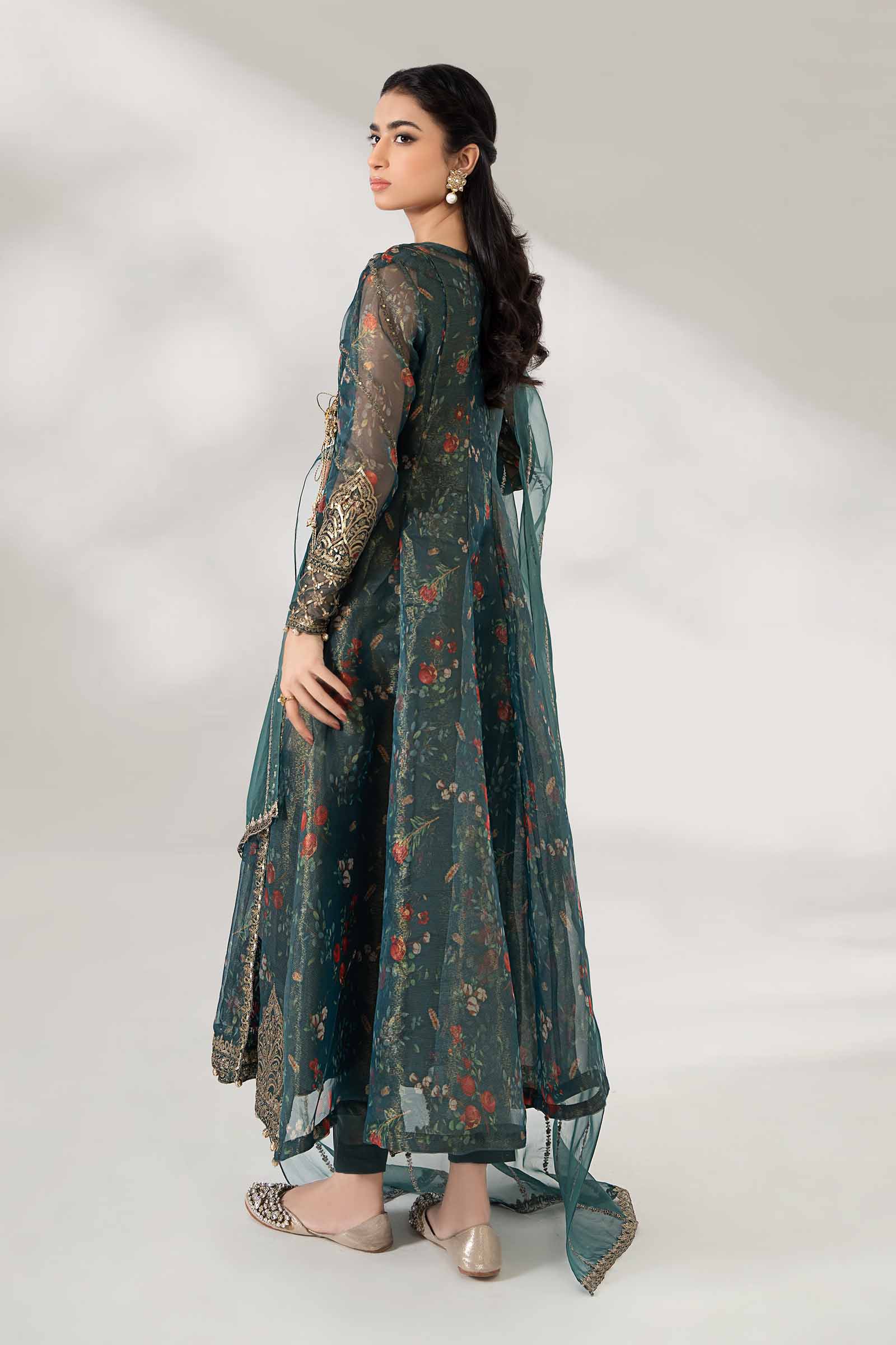 3 Piece Printed Polyester Cotton Suit