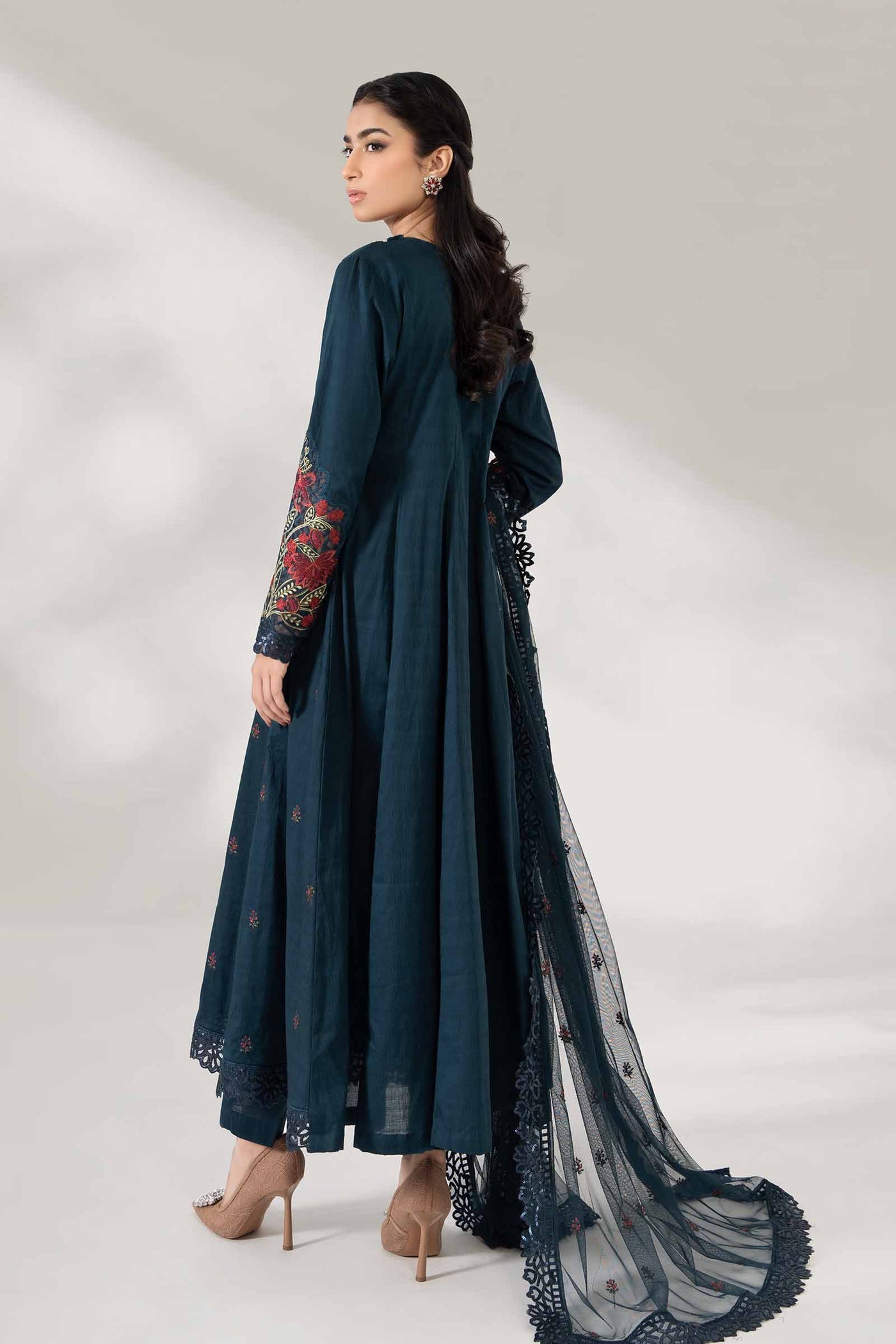 3 Piece Embroidered Dobby Lawn Suit