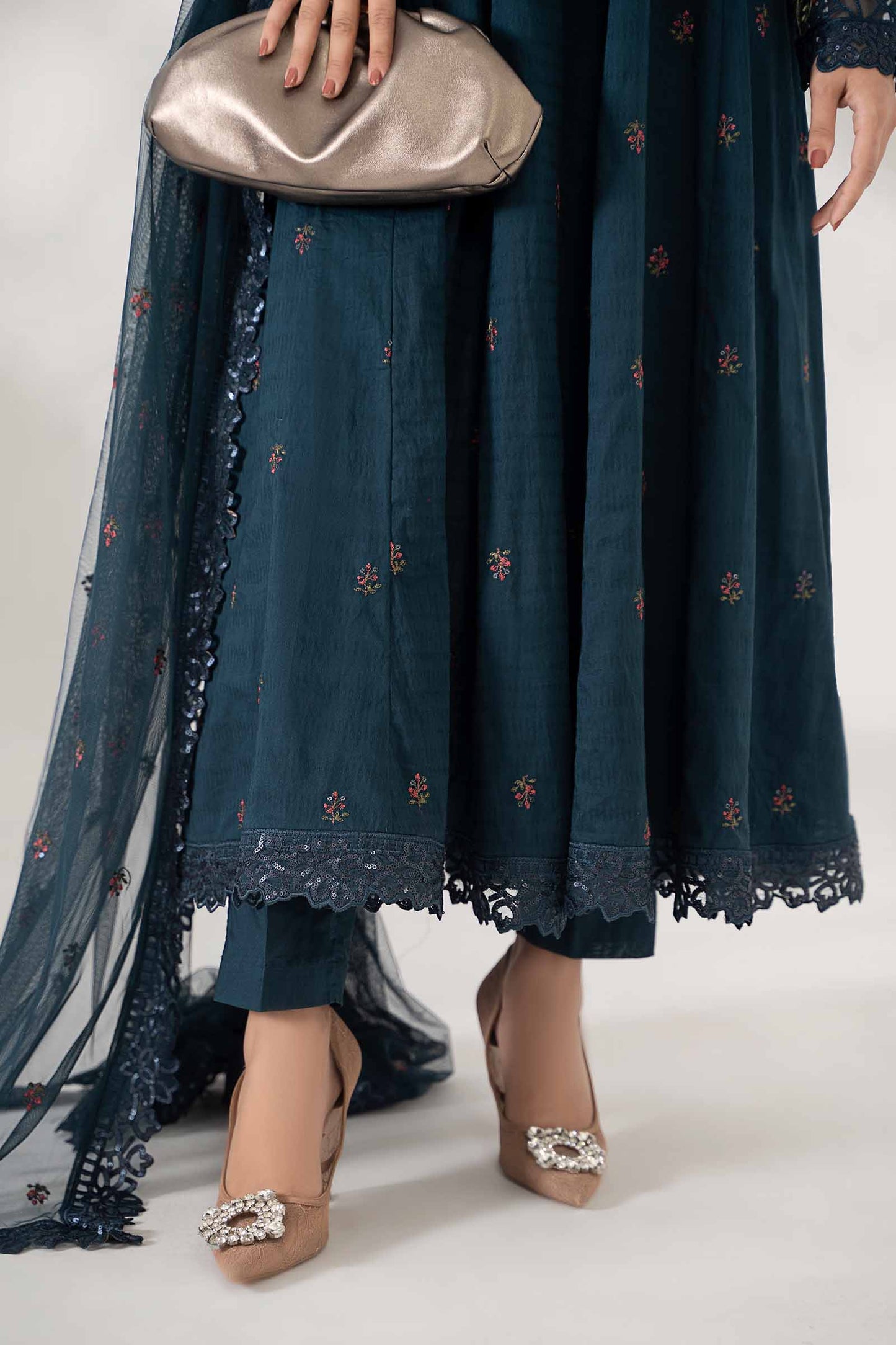 3 Piece Embroidered Dobby Lawn Suit