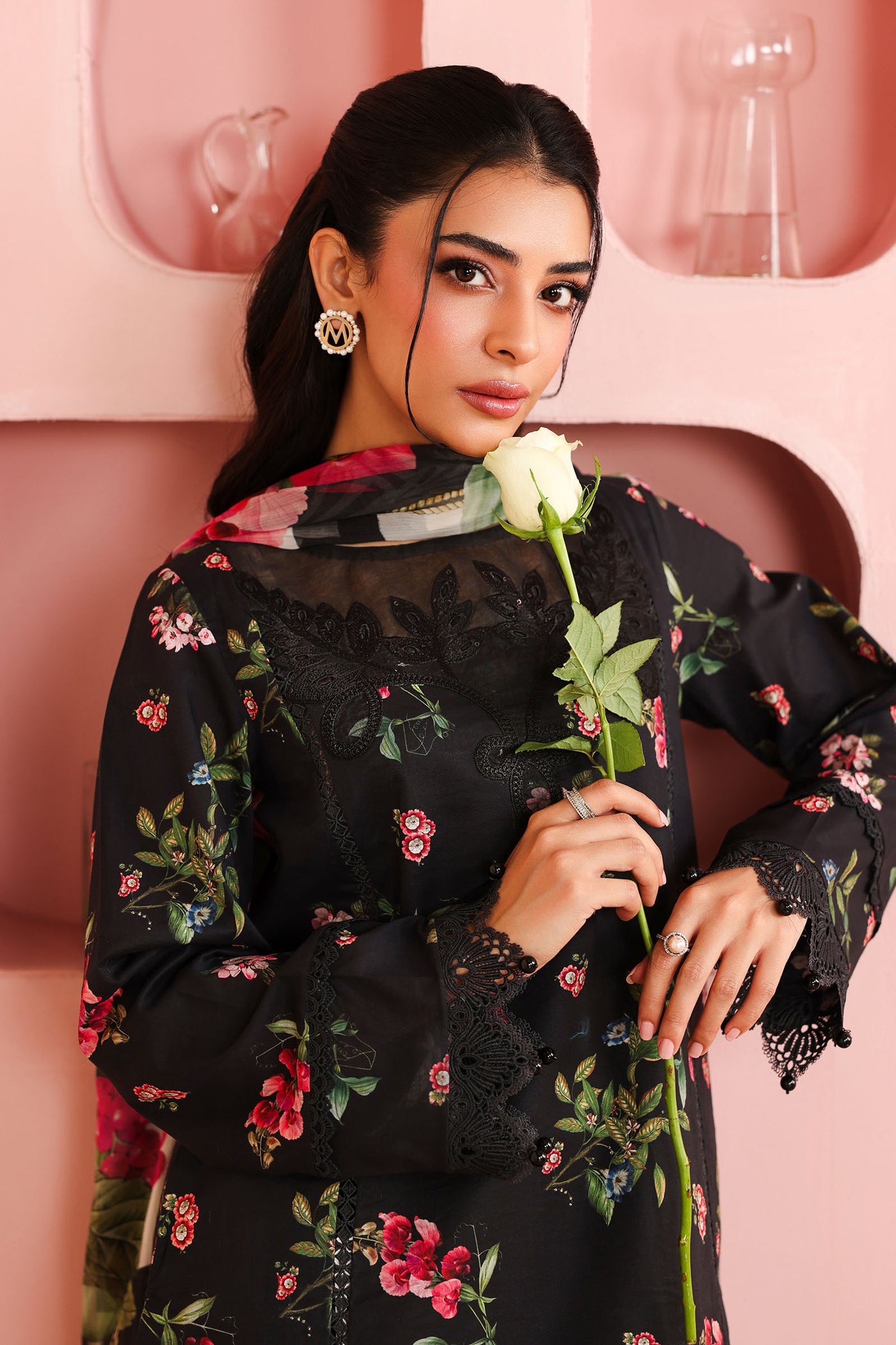 3 Piece Embroidered Cotton Suit