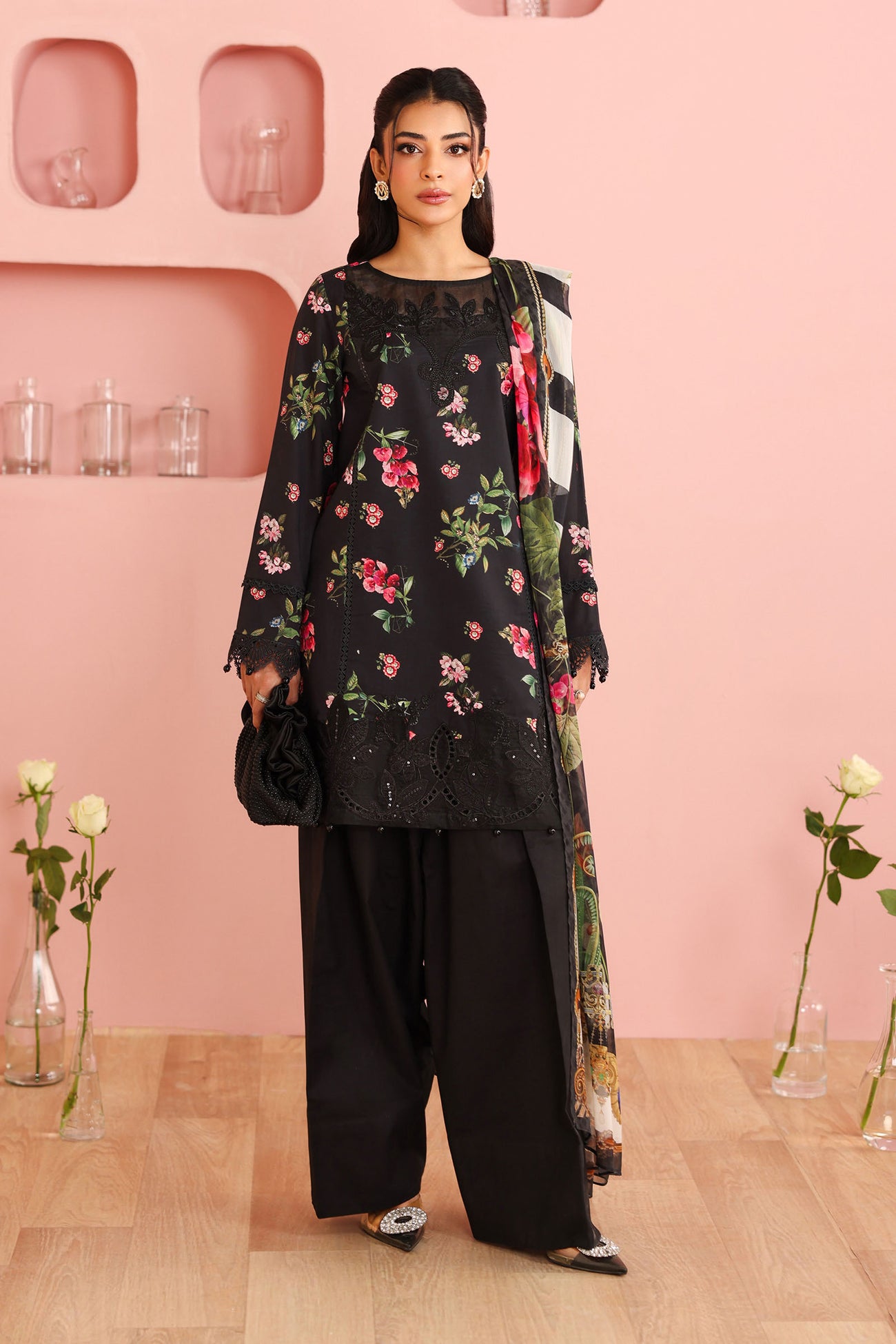3 Piece Embroidered Cotton Suit