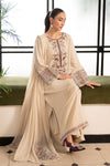 3 Piece Embroidered Raw Silk Suit