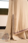 3 Piece Embroidered Raw Silk Suit