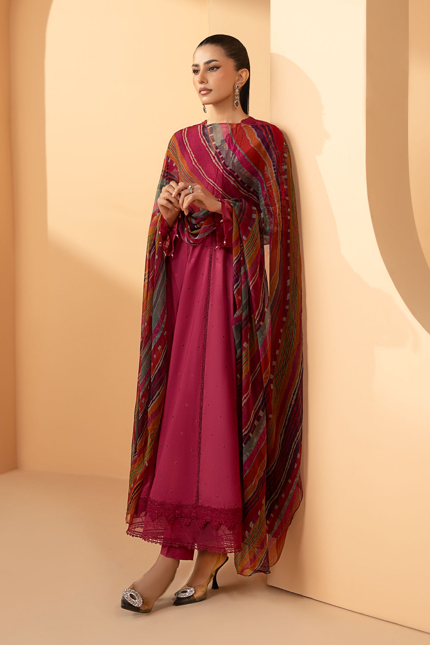 3 Piece Embroidered Dobby Lawn Suit