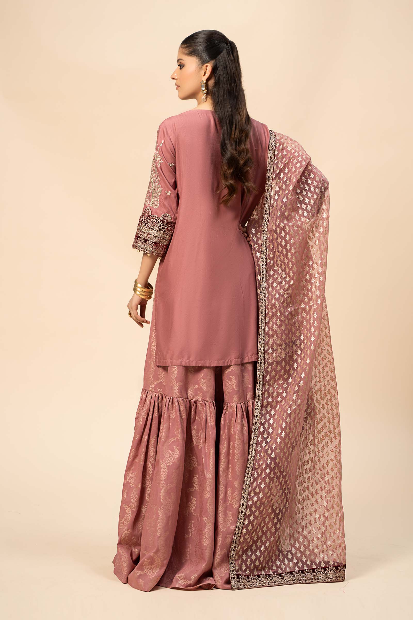 3 Piece Embroidered Linen Suit