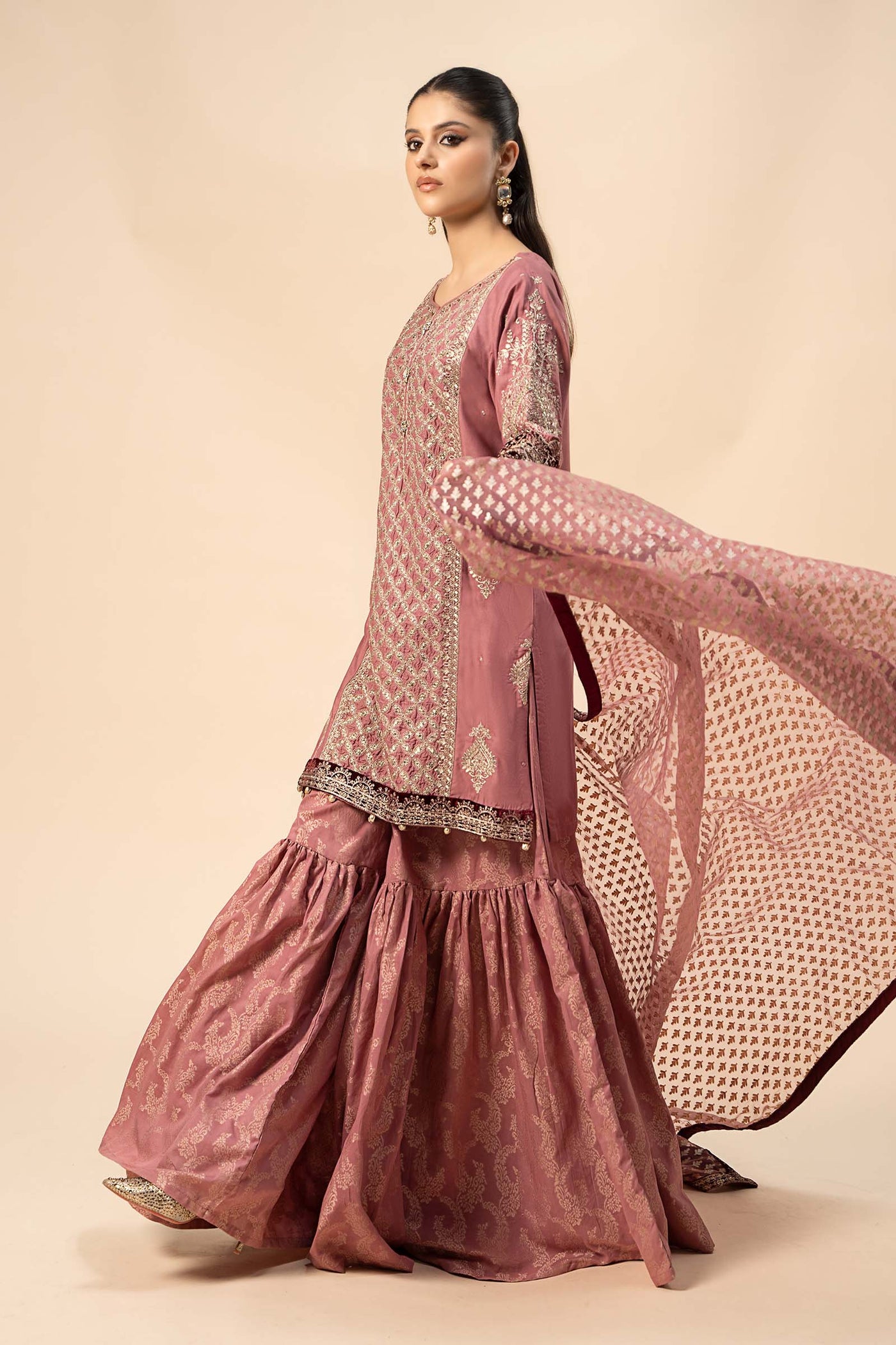 3 Piece Embroidered Linen Suit