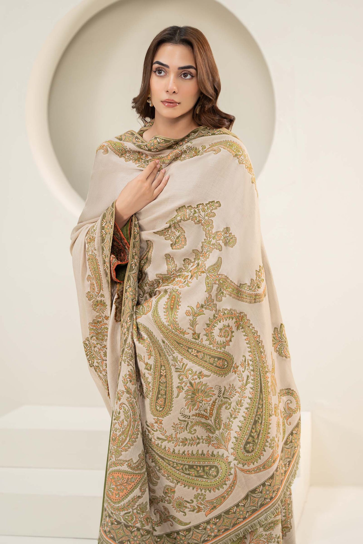3 Piece Embroidered Linen Suit