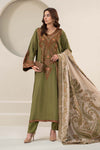 3 Piece Embroidered Linen Suit