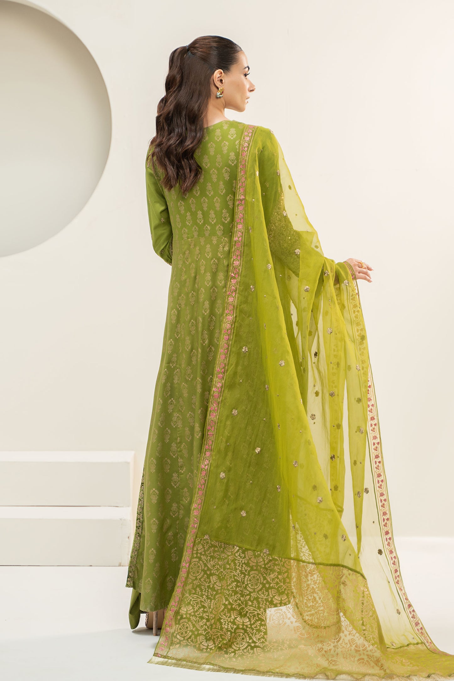 3 Piece Embroidered Linen Suit