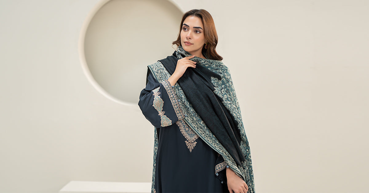 3 Piece Embroidered Linen Suit