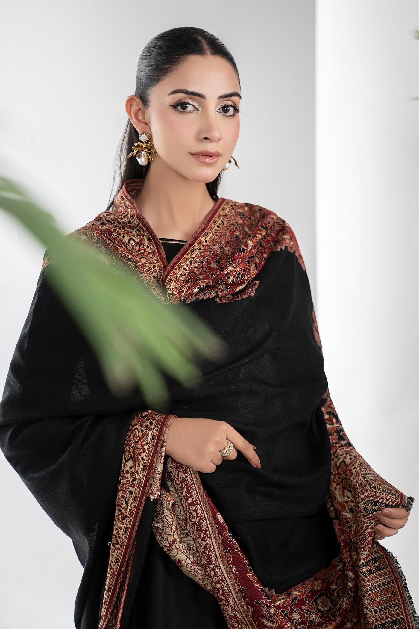 3 Piece Embroidered Linen Suit