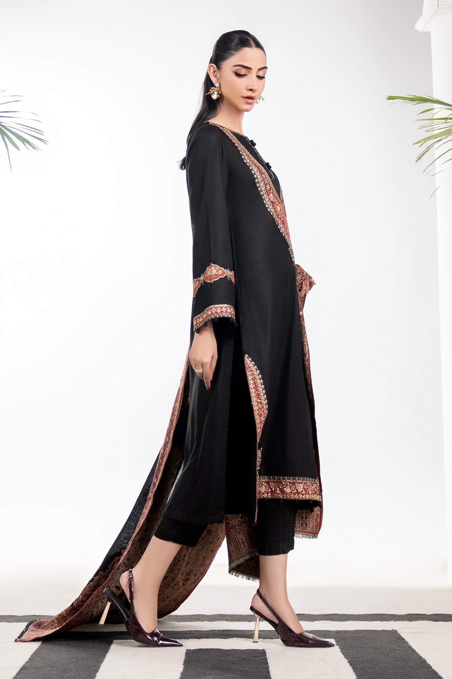 3 Piece Embroidered Marina Twill  Suit
