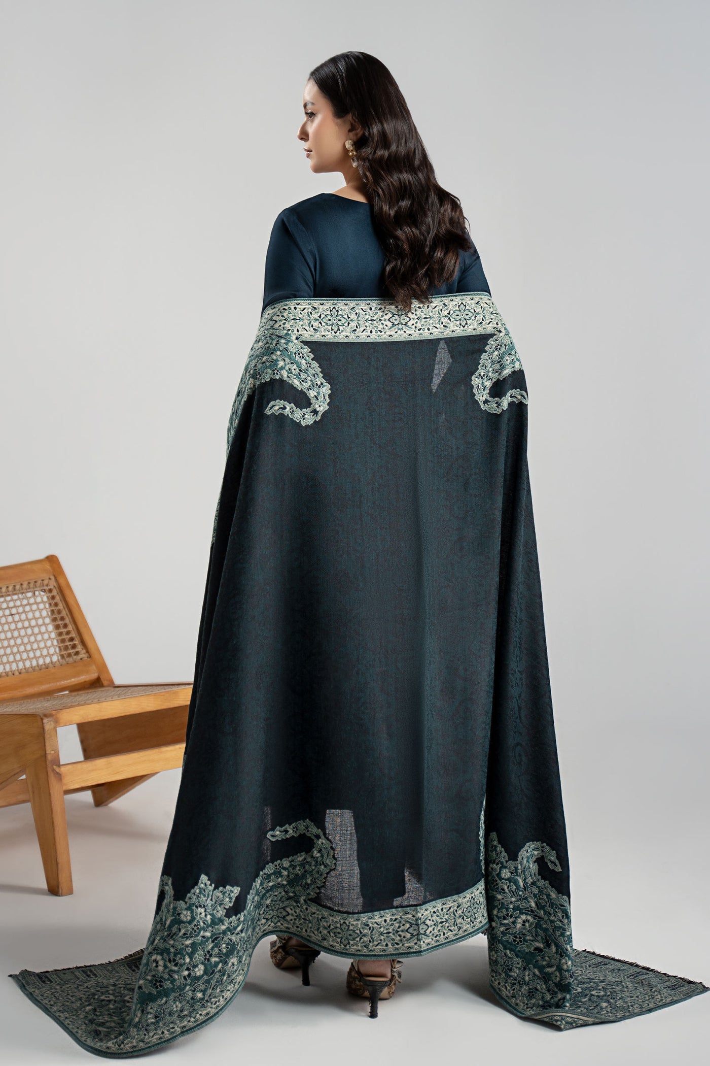 3 Piece Embroidered Linen Suit