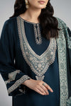3 Piece Embroidered Marina Twill  Suit
