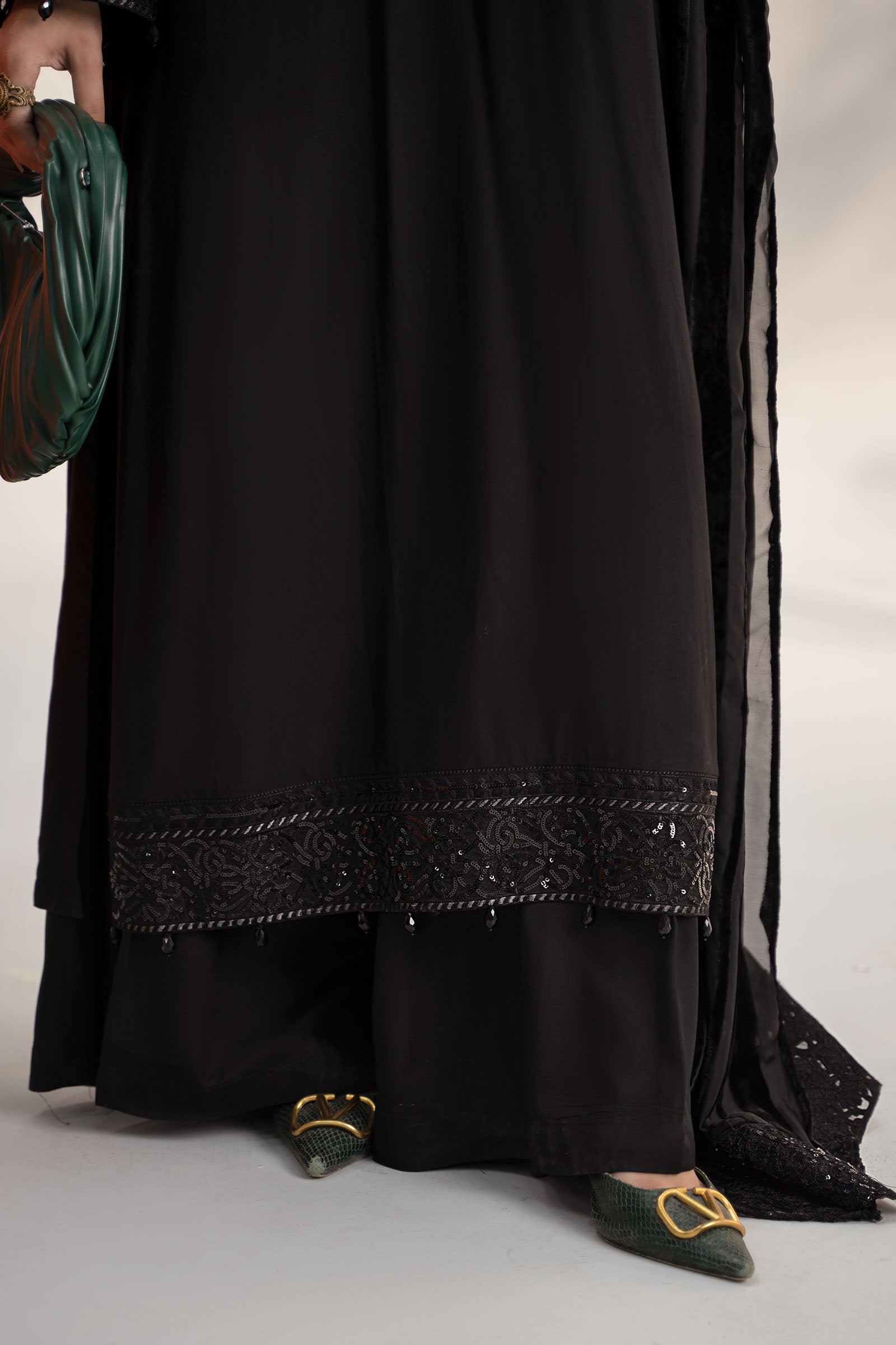 3 Piece Embroidered Linen Suit