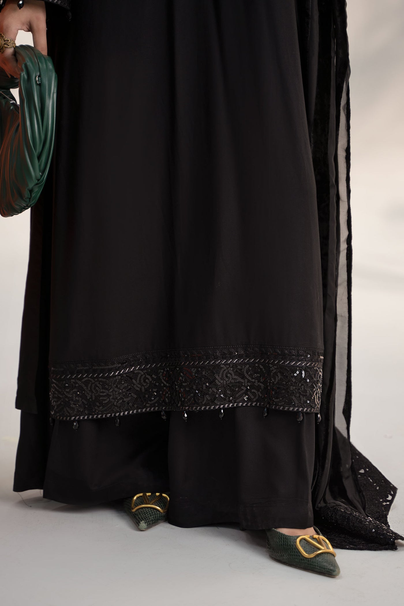 3 Piece Embroidered Linen Suit