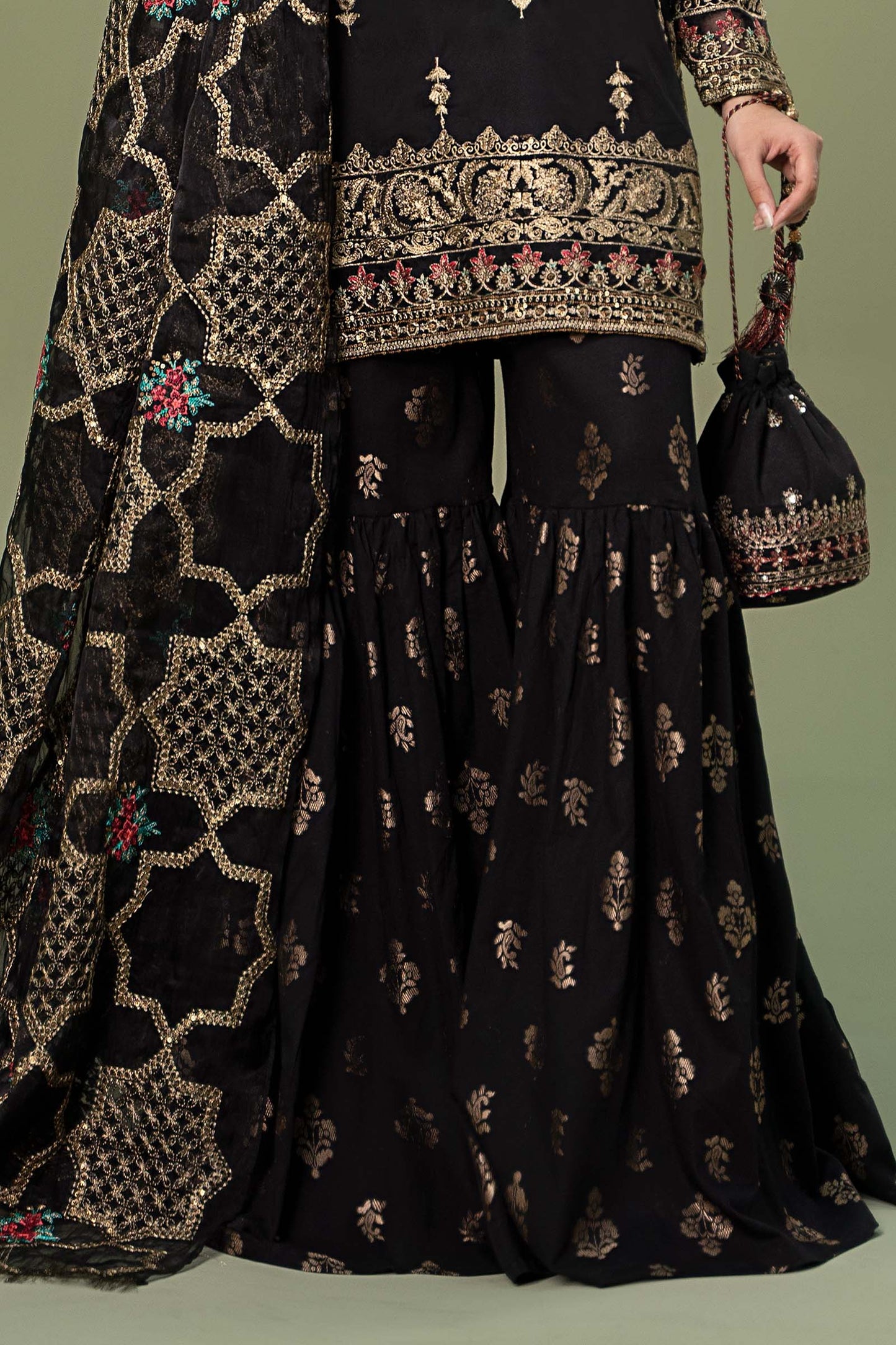 3 Piece Embroidered Linen Suit