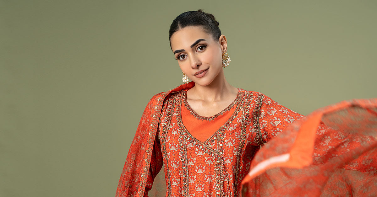 3 Piece Embroidered Linen Suit