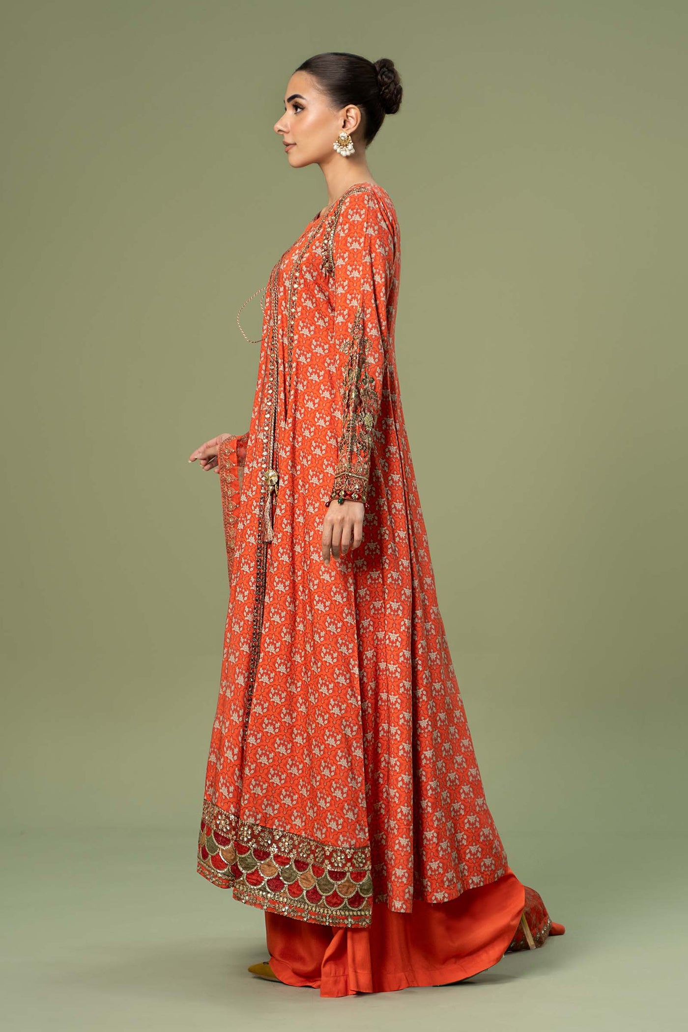 3 Piece Embroidered Linen Suit