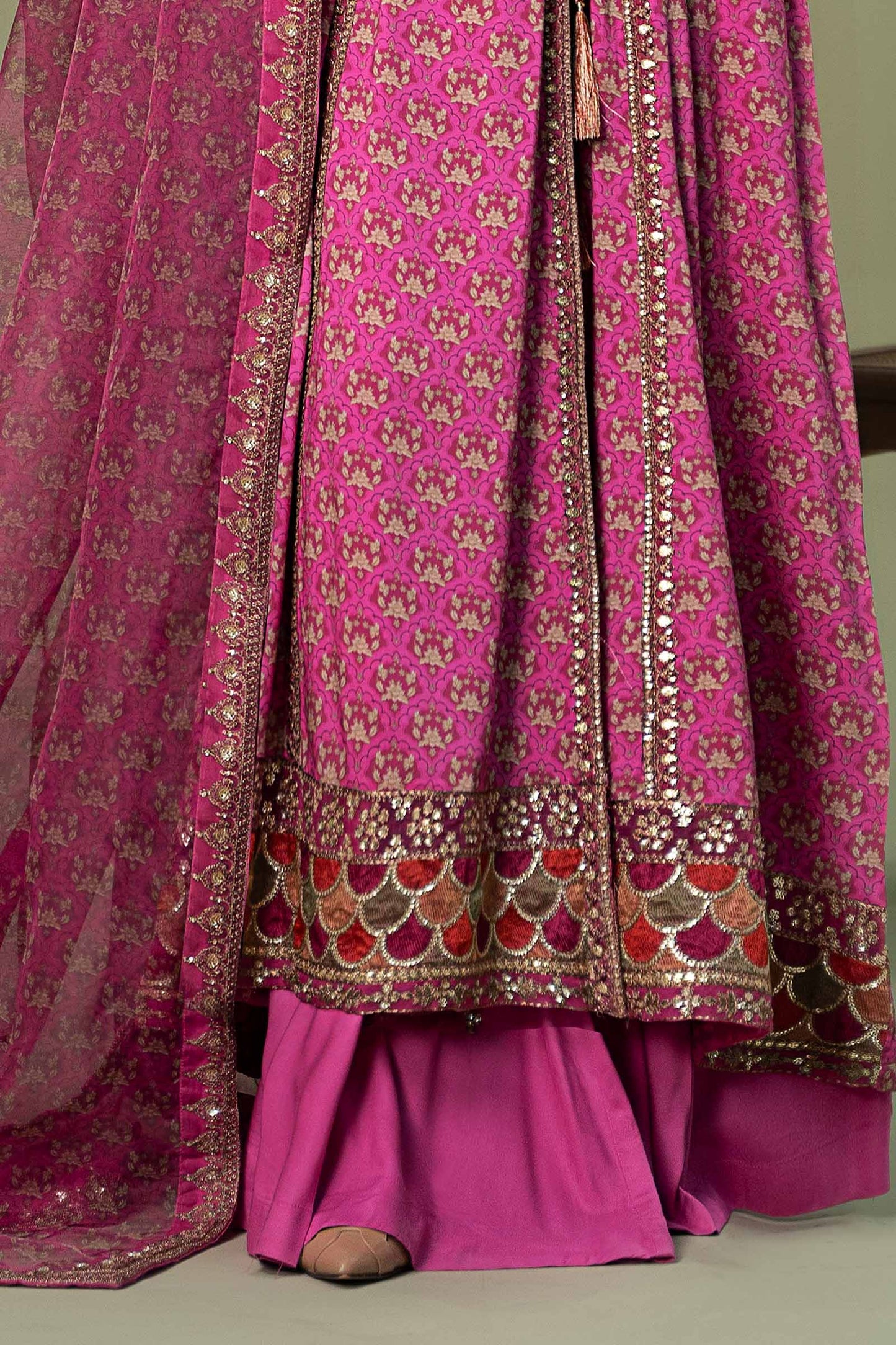 3 Piece Embroidered Linen Suit