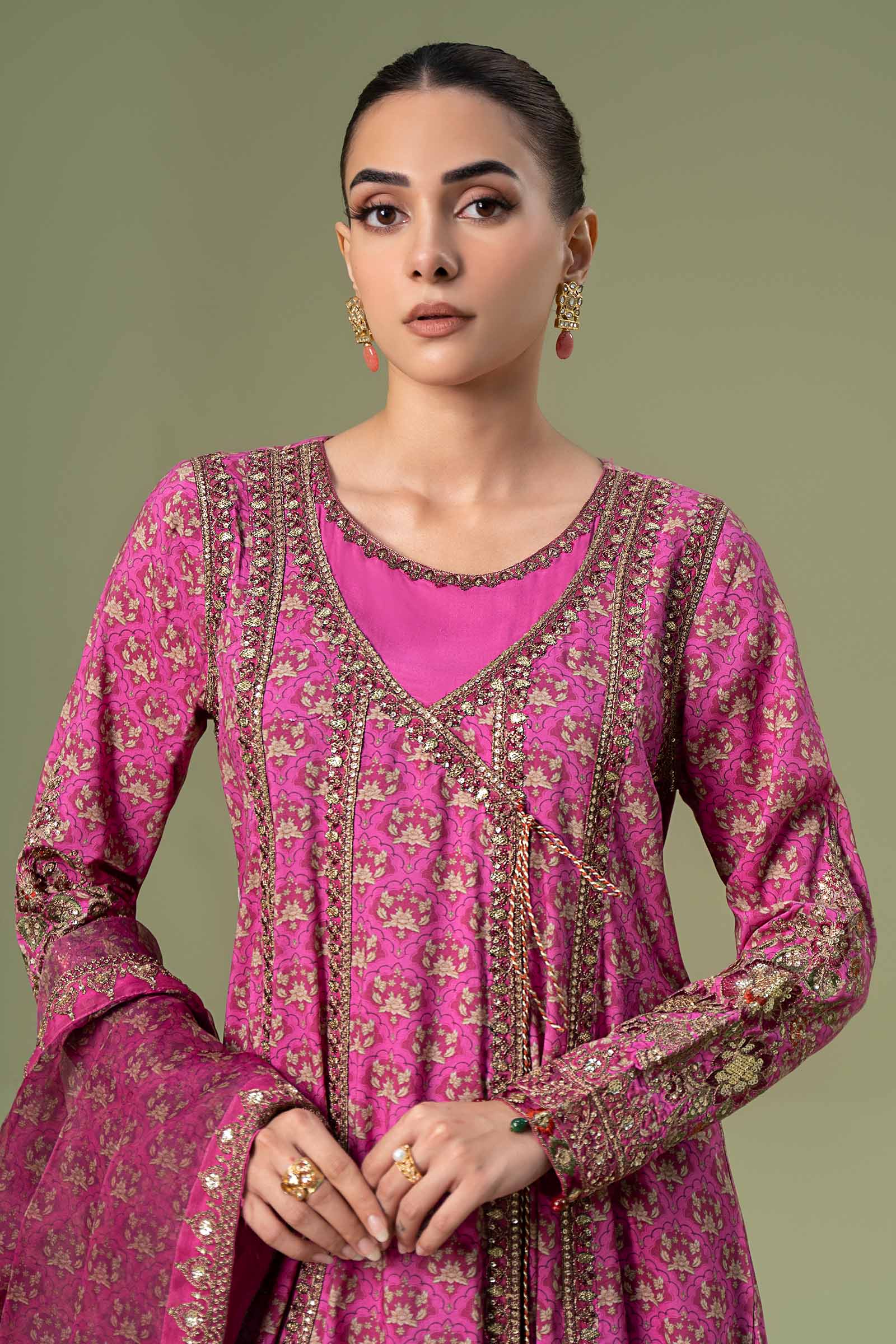 3 Piece Embroidered Linen Suit