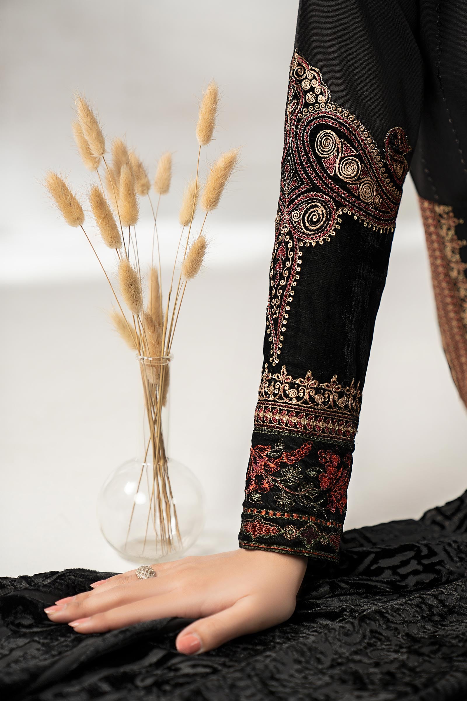 3 Piece Embroidered Khaddar Suit