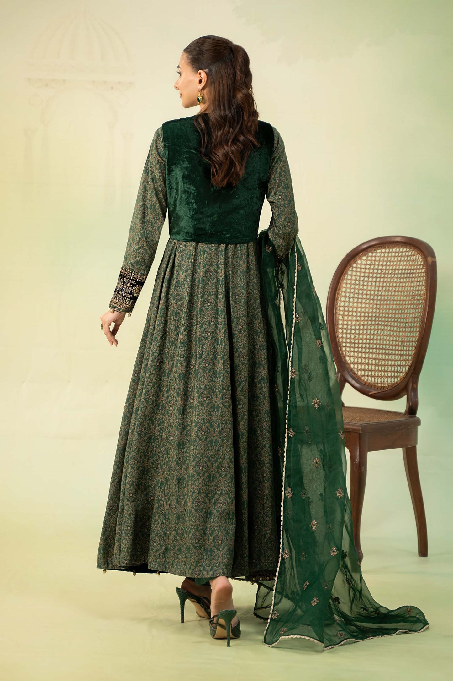 3 Piece Printed Linen Suit