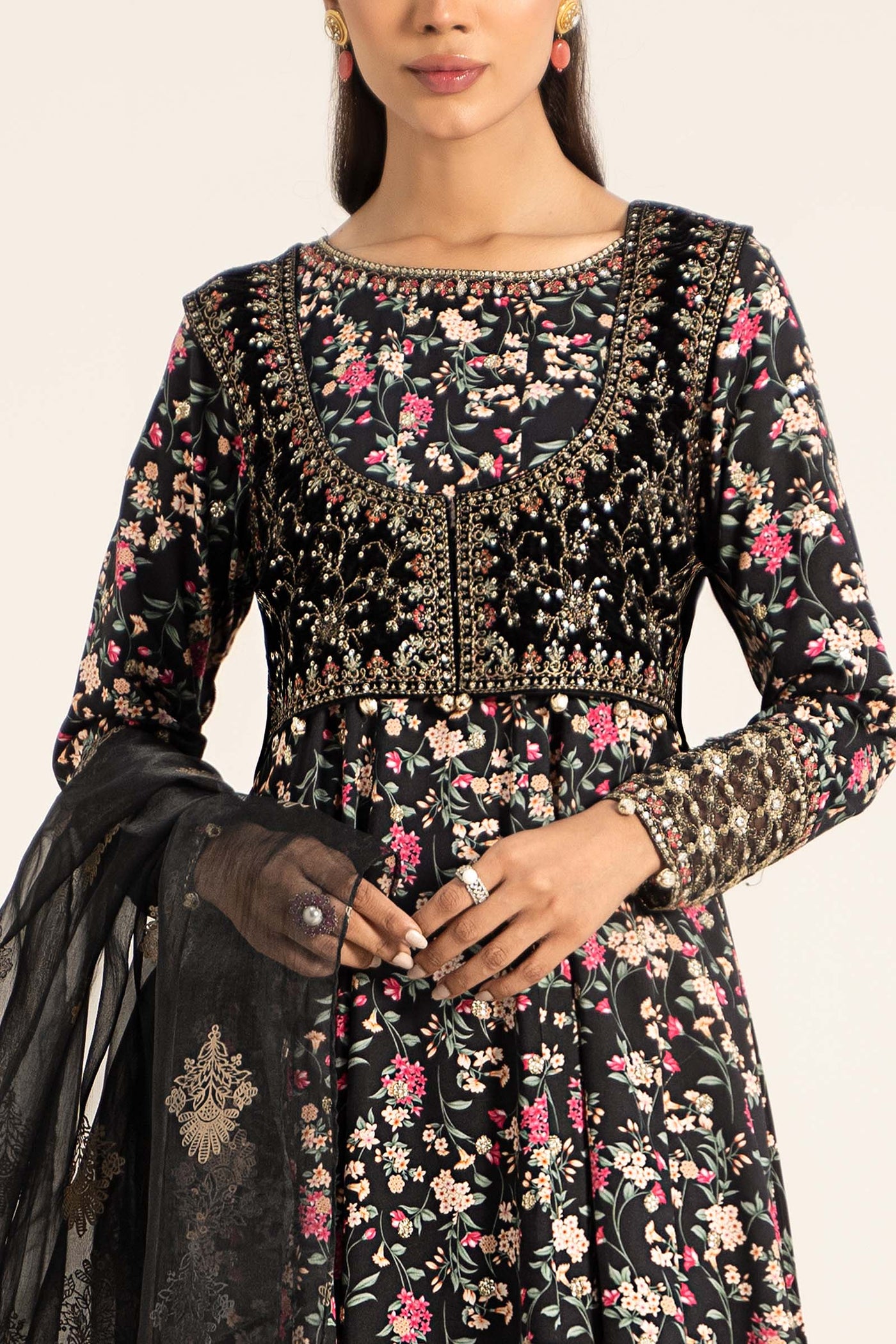 3 Piece Embroidered Linen Suit